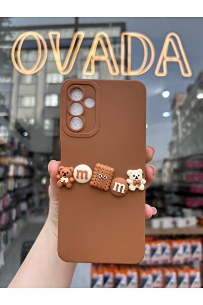 OVADA Samsung Galaxy A13 5G Uyumlu Kamera Korumalı 3D Ayıcıklı Silikon Kılıf