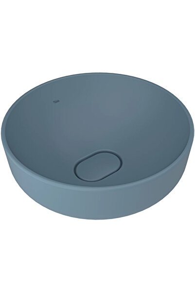 KALE Zero 2.0 40x40 Cm Mat Mavi Yuvarlak Çanak Lavabo