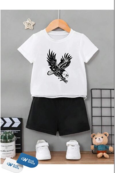 FRİENDS KİDS Set tricou-pantaloni scurți cu imprimeu „Eagle” pentru băieți/fete