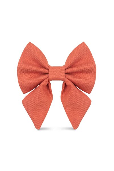 Lusi Doog Dişi Köpeklere Özel Turuncu Papyonlu Köpek Boyun Tasması Fiyonk Tasma