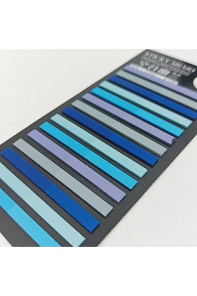 sibga tasarım Transparent Colored Thin Strip Postit - Bookmark, 300 Sheets