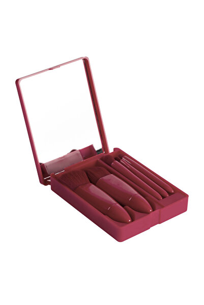 Naturalove Mirrored and Red Makeup Brush Set