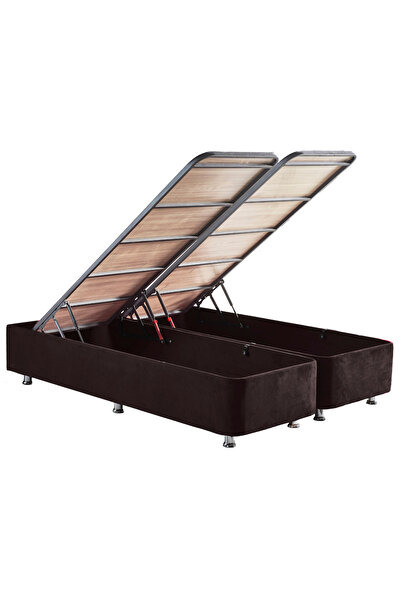 Niron Yatak Niron Ela Çift Kişilik Siyah Baza - 6 Ayaklı Sağlam Metal Iskelet...