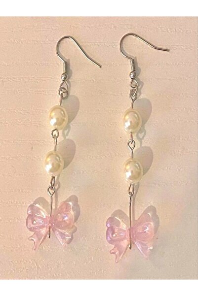LE&DA Accessory أقراط Fairycore مع عقدة Coquette اللؤلؤية