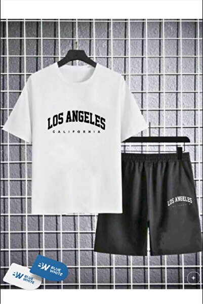 FRİENDS KİDS Boys/Girls ''LosAngeless'' Printed T-Shirt-Shorts Set