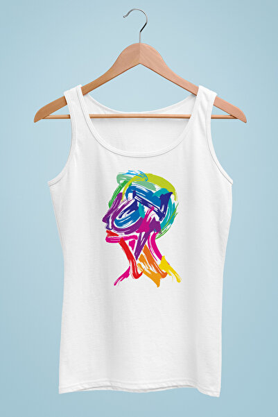 Raf Coll Ženska majica sa brezdeljicama, dizajn ženskog lica, Digitalna štamp...