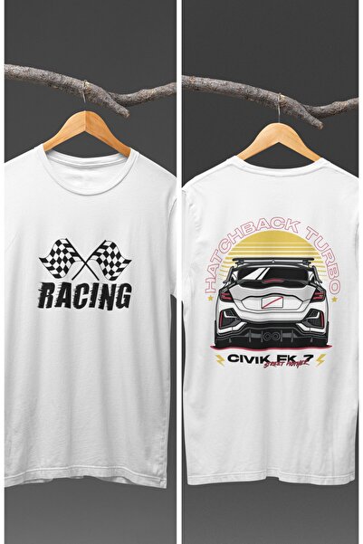 Fuddy Moda Μπλουζάκι Unisex Honda Civic FK7 με στάμπα στην πλάτη, μπλουζάκι μ...