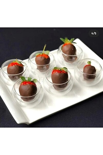 Duffa Borosilicate Double Walled 6-Piece Mini Sauce Bowl Candy Bowl Snack Treat Presentation Bowl