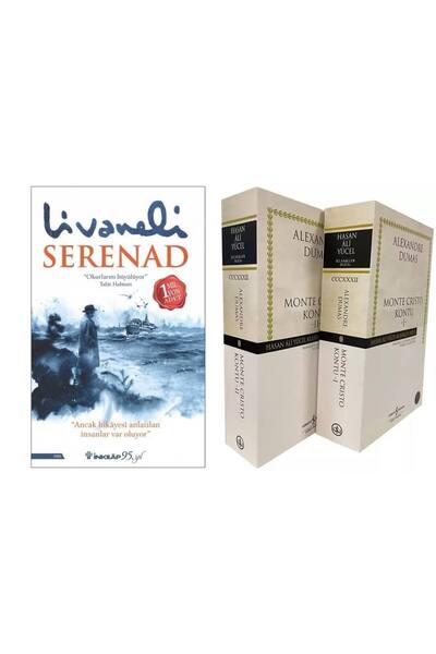 İnkilap Yayınevi Serenad - Zülfü Livaneli - Monte Cristo Kontu - 2 Kitap Takı...
