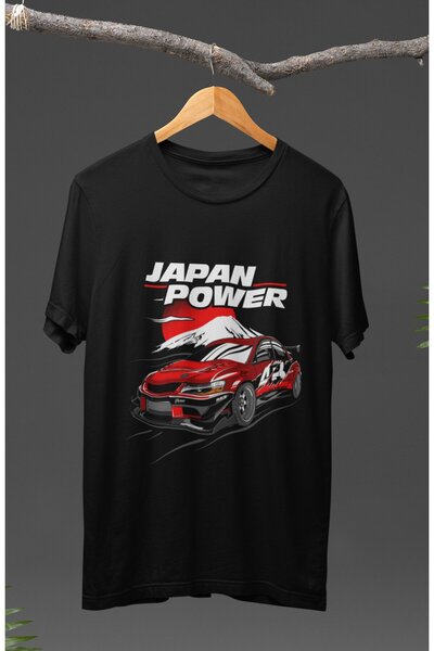 Fuddy Moda Unisex Japan Power Mitsubishi Evo Štampano T-shirt, majica na temu...