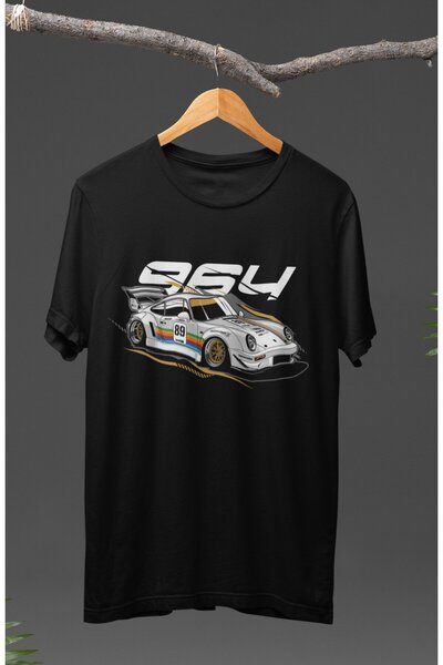 Fuddy Moda Unisex Porsche 964 Štampano T-shirt , majica na temu automobilskih...