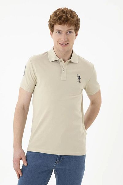 U.S. Polo Assn. Men's Stone Color Basic T-Shirt