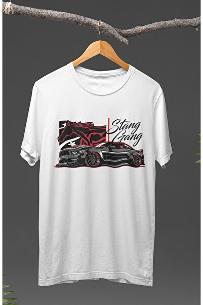 Fuddy Moda Unisex majica sa printom Stang Gang Ford Mustang, majica sa printo...
