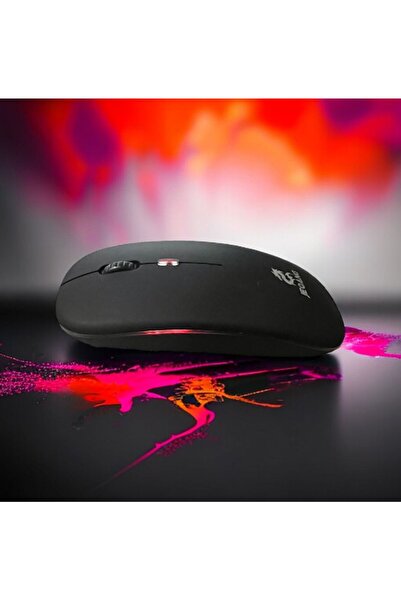 Protonust Işıklı Kablosuz İnce Mouse USB Siyah 2.4Ghz Optik Wireless Mouse