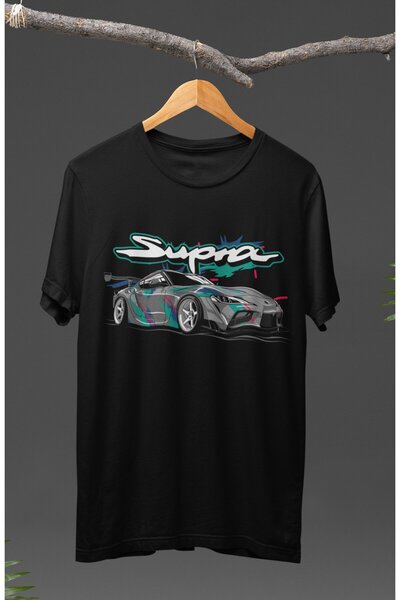 Fuddy Moda Toyota Supra Štampano unisex majica - šarena i sa trkačkom tematikom