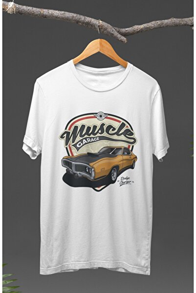 Fuddy Moda Унісекс Dodge Charger Muscle Garage принтована футболка, футболка ...
