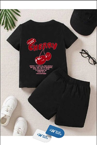 FRİENDS KİDS Set tricou și pantaloni scurți cu imprimeu pe spate pentru fete ...