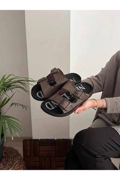 Behtah Kundura Ανδρικές αθλητικές παντόφλες με μαλακή σόλα με πόρπη Business Casual παντόφλες
