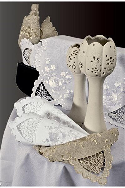 FEL 0172 منديل 32*32 كتان أبيض