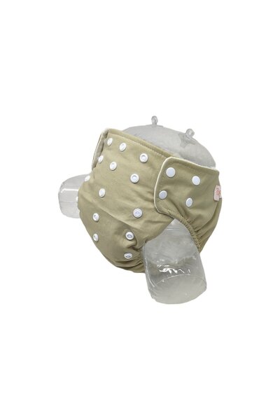 BEZHANE Baby YBB Yıkanabilir Bebek Bezi Cepli Haki Yeşil (3kg-12kg)