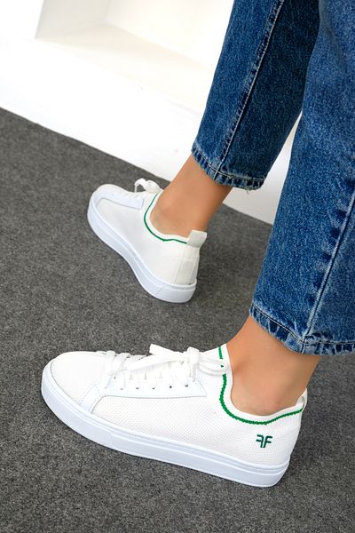 SOHO White-Green Unisex Sneaker 19149