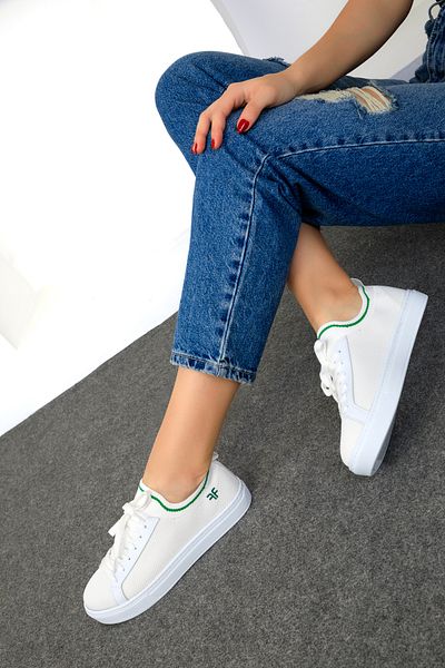 SOHO White-Green Unisex Sneaker 19149