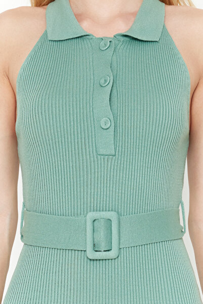 Trendyol Collection Πράσινη επίπεδη ζώνη Λεπτομερής TWOSS22EL1031