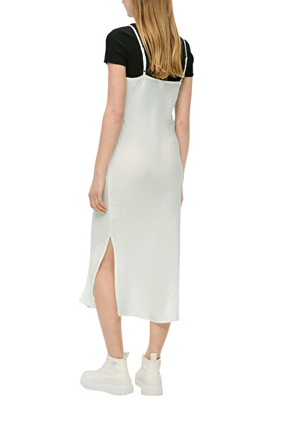 QS by s.Oliver Kleid, kurz, V-Ausschnitt, Spaghettiträger