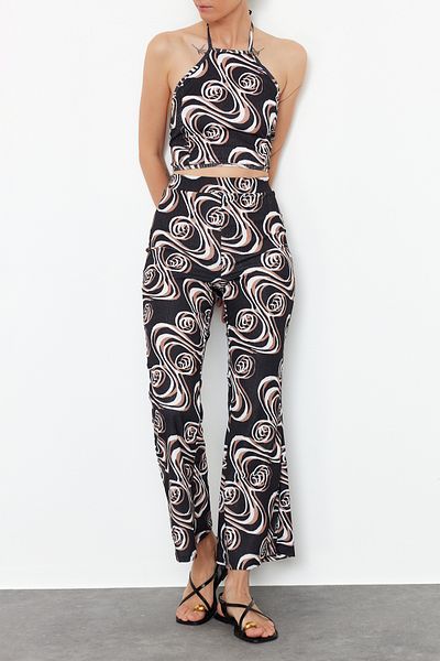 Edit by Trendyol Multicolored Regular Knitted Top and Bottom Set TEDSS24AU00014