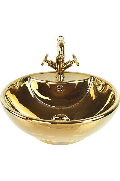 DELEN YAPI Pure Concept Pure Bowl Gold Tezgah Üstü Çanak Lavabo G-200