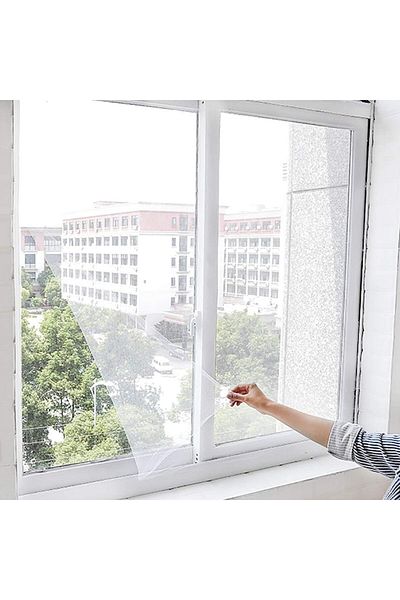 Store Mia Luas Window Fly Screen, Double Wing White Tulle Fly Screen, Mosquito Net, Fly Insect Holder,