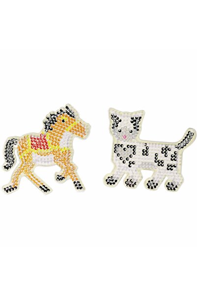 Sunman Iron-on Bead Set 1000 Pieces Cat and Zebra Shaped