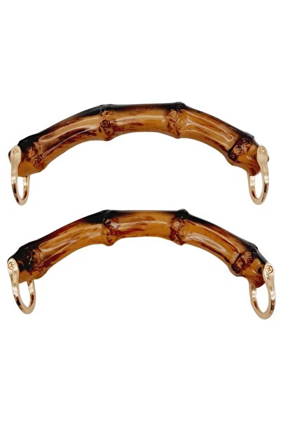 angel çanta aksesuar إكسسوار حقيبة Angel موديل C مظهر الخيزران 14 سم مقبض مزد...