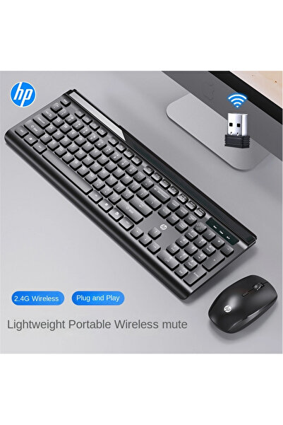 HP Cs500 Kablosuz Klavye Mouse 2,4g Kablosuz Tak Çalıştır Şık Tasarım Türkçe Q Klavye Siyah Renk