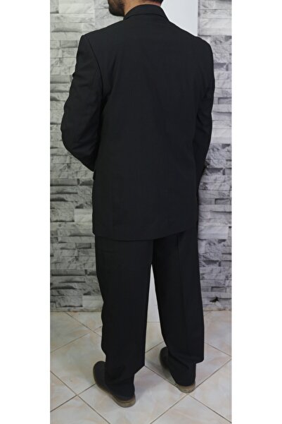 Bilgiçler Erkek Siyah  kılasik kesim  Mono Yaka Takım Elbise