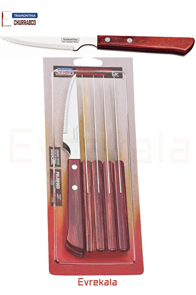 TRAMONTINA Evrekala Biftek Bıçağı Tramontina Brezilya Özel Steak 6'lı Bıçak S...