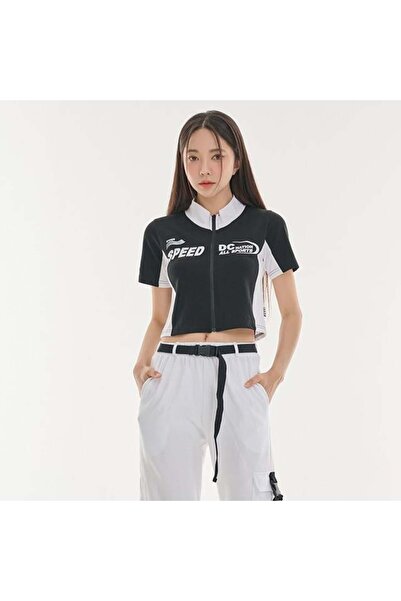 Toum Top crop cu fermoar imprimat Blunt Blunt Speed