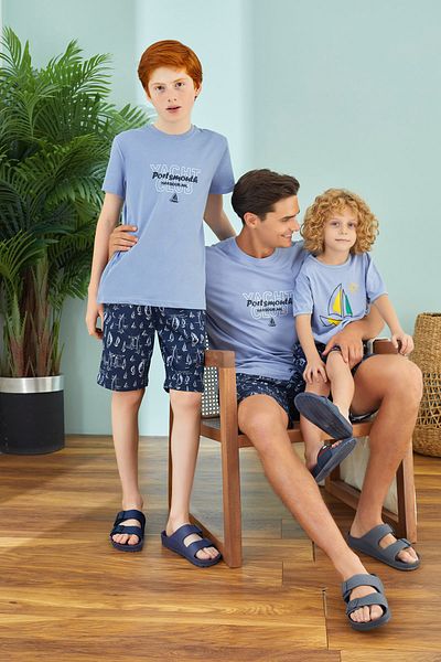 ZEYZEY 8628 MEN'S C. PRINTED SHORTS SET GARSON