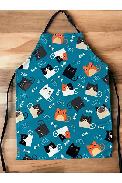 KEDİ مريلة قطة لطيفة مقاومة للبقع للأطفال من سن 3 إلى 5 سنوات