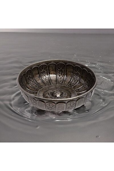 canper Siyah eskitme hamam tası motifli metal