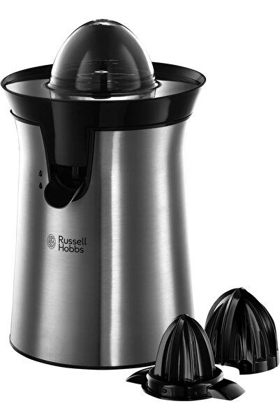 RUSELL HOBBS Elektrikli Narenciye Sıkacağı Paslanmaz Çelik, 2 Yönde Dönüş, 2 Değiştirilebilir Koni