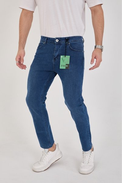 DVISION Blue Slim Fit Men's Jean Trousers