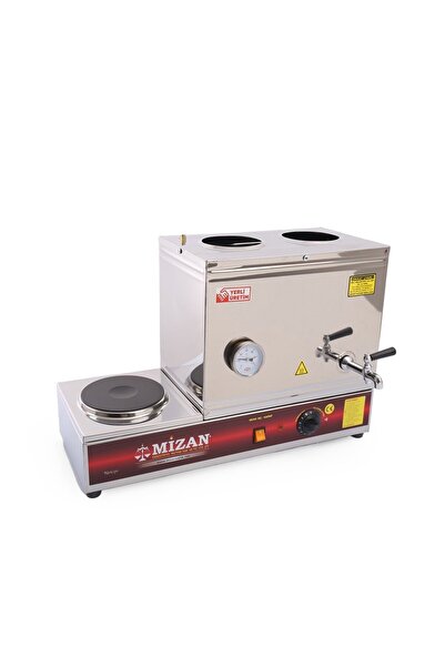 Mizan 40 Lık Elektrikli 30 Litre 2 Demlikli Çay Kazanı Çay Ocağı-demliksiz
