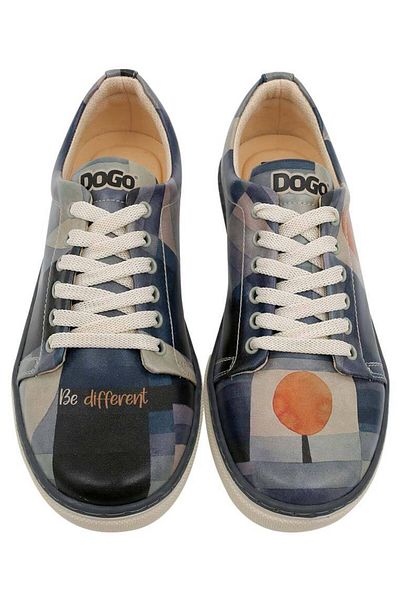 Dogo Γυναικεία Vegan Δερμάτινα Αθλητικά Παπούτσια Navy Blue - Be Different Design