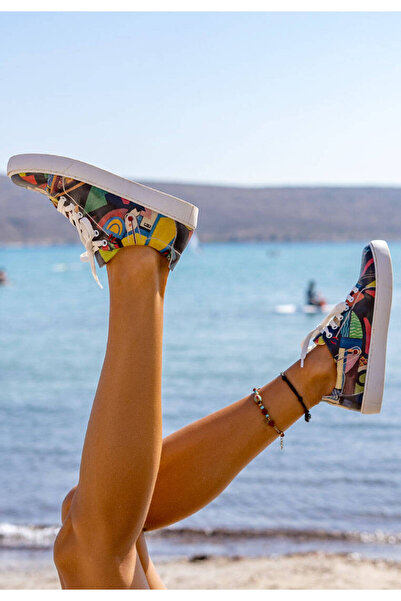 Dogo Kadın Vegan Deri Çok Renkli Sneakers - Want Some Color? Tasarım