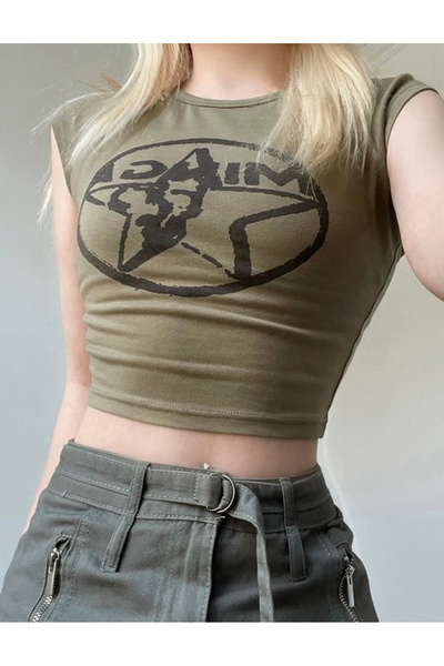 DEEFWEAR Y2k Printed Half Crop Body