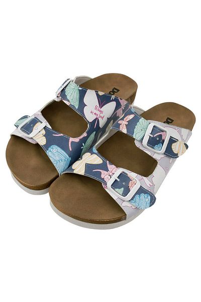 Dogo Women's Vegan Leather Multicolored Slippers - Wings In My Soul Design