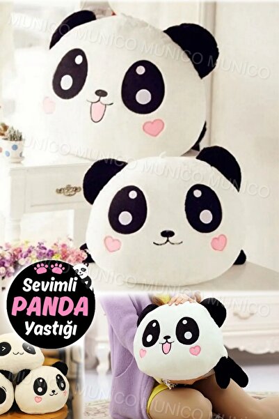 Munico Peluş Panda Yastığı Sevimli Kızları Etkilemenin Yöntemleri Yastığı Pan...