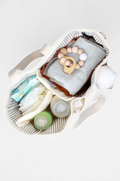 Modakids Canvas Mother Baby Care Bag Organizer Portable Organizer for Newborn Diaper Changing