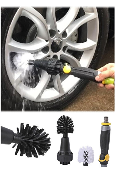 Genel Markalar Hortuma Takılabilen Su Basınçlı Araba Jant Egzos Izgara Girişleri Temizleyici Lastik Parlatıcı Fırça